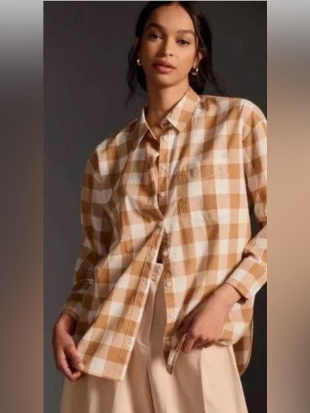 Maeve Anthropologie The Bennet Button Down Buffalo Check Casual  Shirt Medium